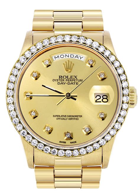 lunetta rolex diamond|rolex day date dial.